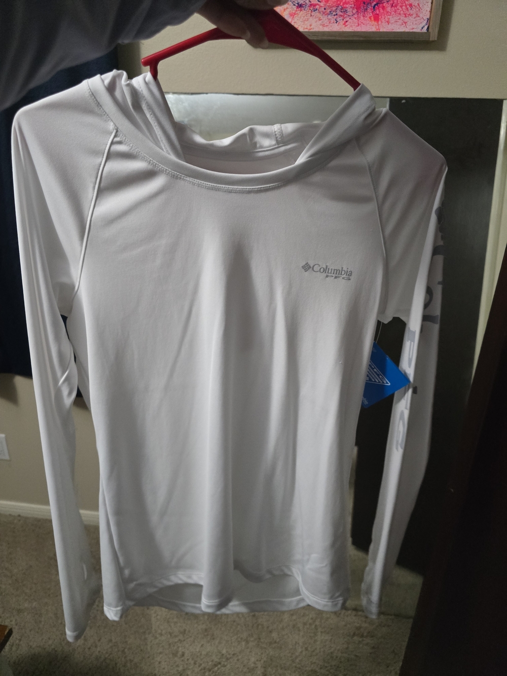 Columbia Women's White Long-Sleeve Hooded Performance Tee